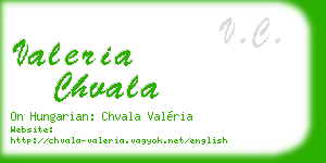 valeria chvala business card